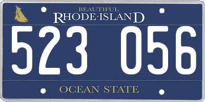 RI license plate 523056