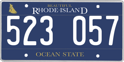 RI license plate 523057