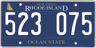 RI license plate 523075