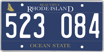 RI license plate 523084