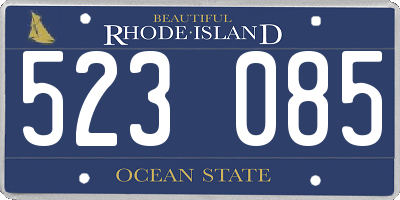 RI license plate 523085