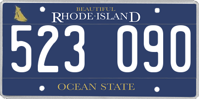 RI license plate 523090