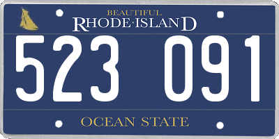 RI license plate 523091