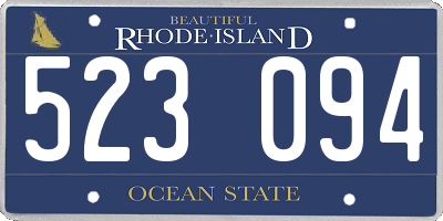 RI license plate 523094