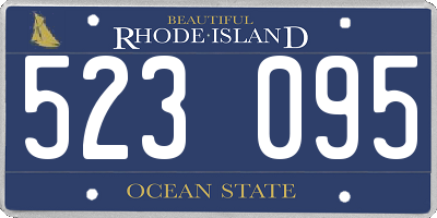 RI license plate 523095
