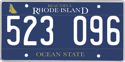 RI license plate 523096