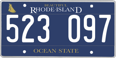 RI license plate 523097