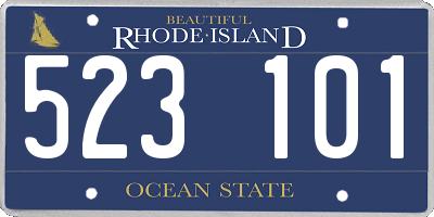 RI license plate 523101