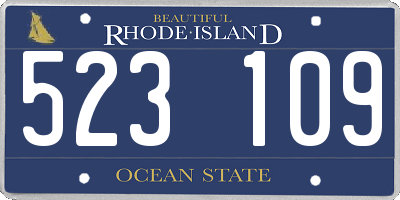 RI license plate 523109