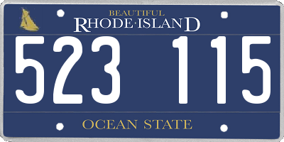 RI license plate 523115