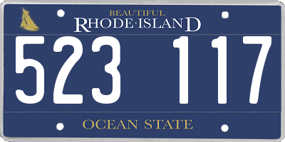 RI license plate 523117