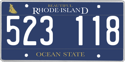 RI license plate 523118