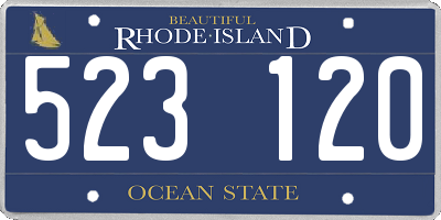 RI license plate 523120