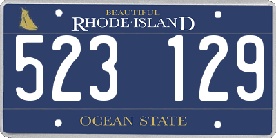RI license plate 523129