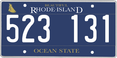 RI license plate 523131