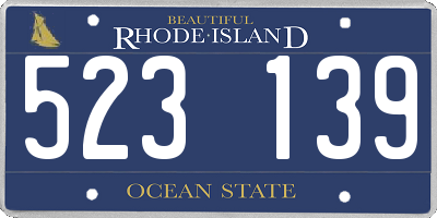 RI license plate 523139