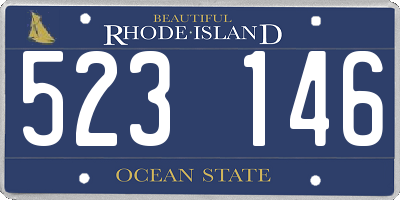 RI license plate 523146