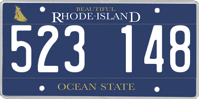 RI license plate 523148