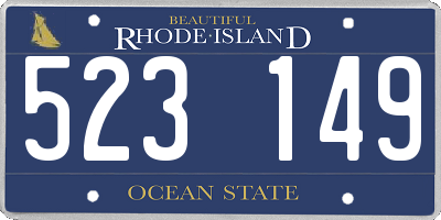 RI license plate 523149