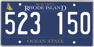 RI license plate 523150