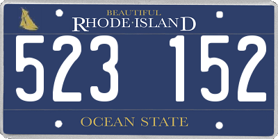 RI license plate 523152