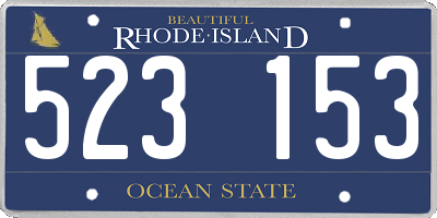 RI license plate 523153