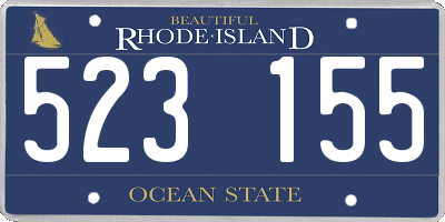 RI license plate 523155