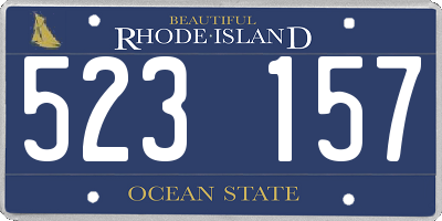 RI license plate 523157