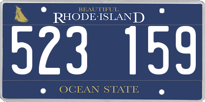 RI license plate 523159