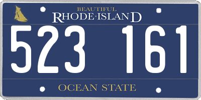 RI license plate 523161