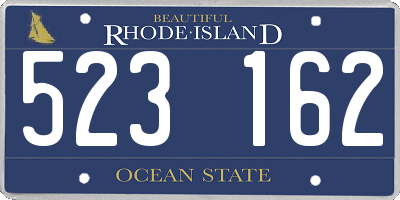 RI license plate 523162