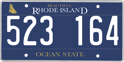 RI license plate 523164