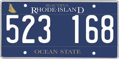 RI license plate 523168