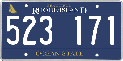 RI license plate 523171