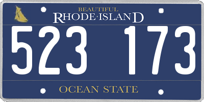 RI license plate 523173