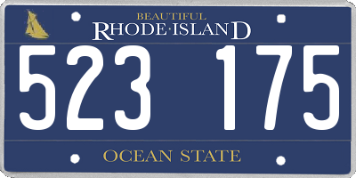 RI license plate 523175