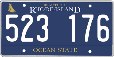 RI license plate 523176