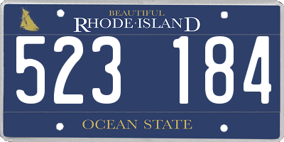 RI license plate 523184
