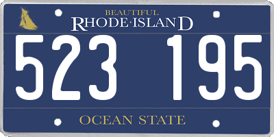 RI license plate 523195