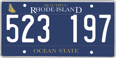 RI license plate 523197