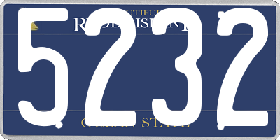 RI license plate 5232