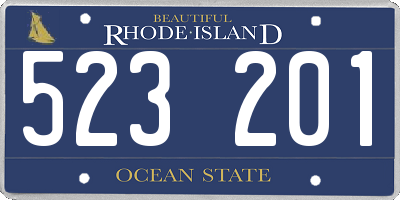 RI license plate 523201