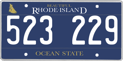 RI license plate 523229