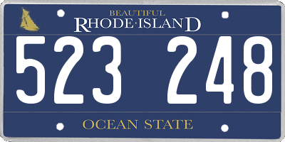 RI license plate 523248