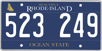 RI license plate 523249