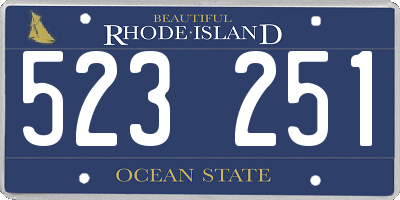 RI license plate 523251