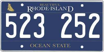 RI license plate 523252