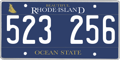 RI license plate 523256