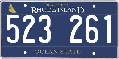 RI license plate 523261