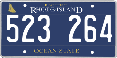 RI license plate 523264
